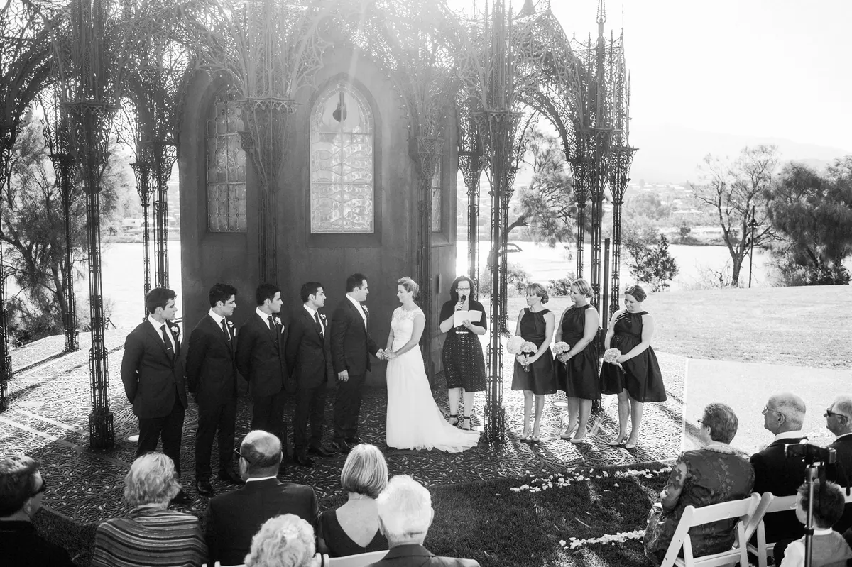 Aleem and Emily at their wedding ceremony